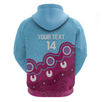 Central Queensland Rugby Custom Hoodie Go Capras Aboriginal Art - Aussie Hoodie