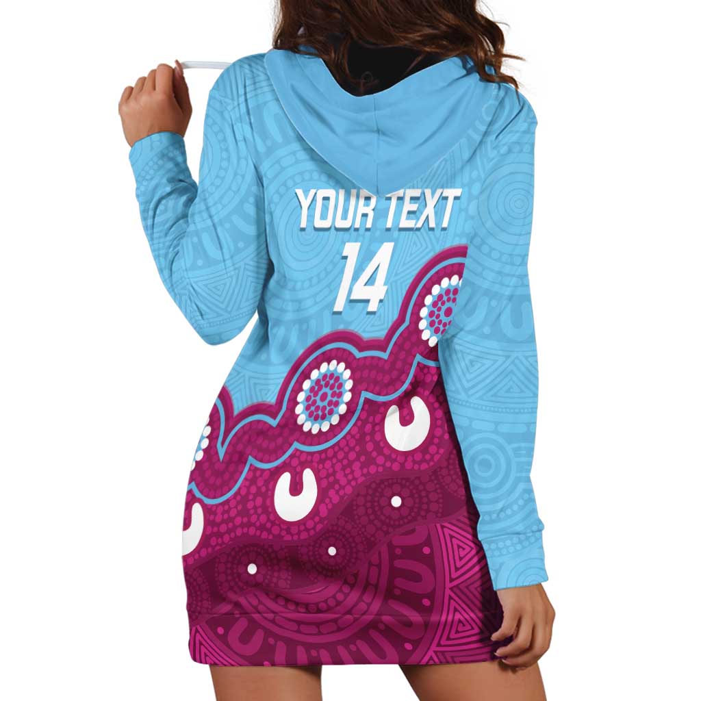 Central Queensland Rugby Custom Hoodie Dress Go Capras Aboriginal Art - Aussie Hoodie
