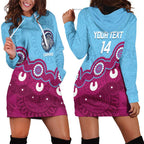 Central Queensland Rugby Custom Hoodie Dress Go Capras Aboriginal Art - Aussie Hoodie