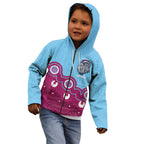 Central Queensland Rugby Custom Kid Hoodie Go Capras Aboriginal Art - Aussie Hoodie