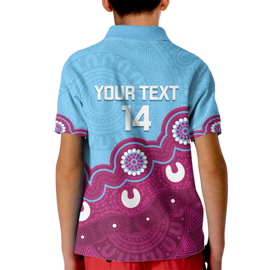 Central Queensland Rugby Custom Kid Polo Shirt Go Capras Aboriginal Art - Aussie Hoodie
