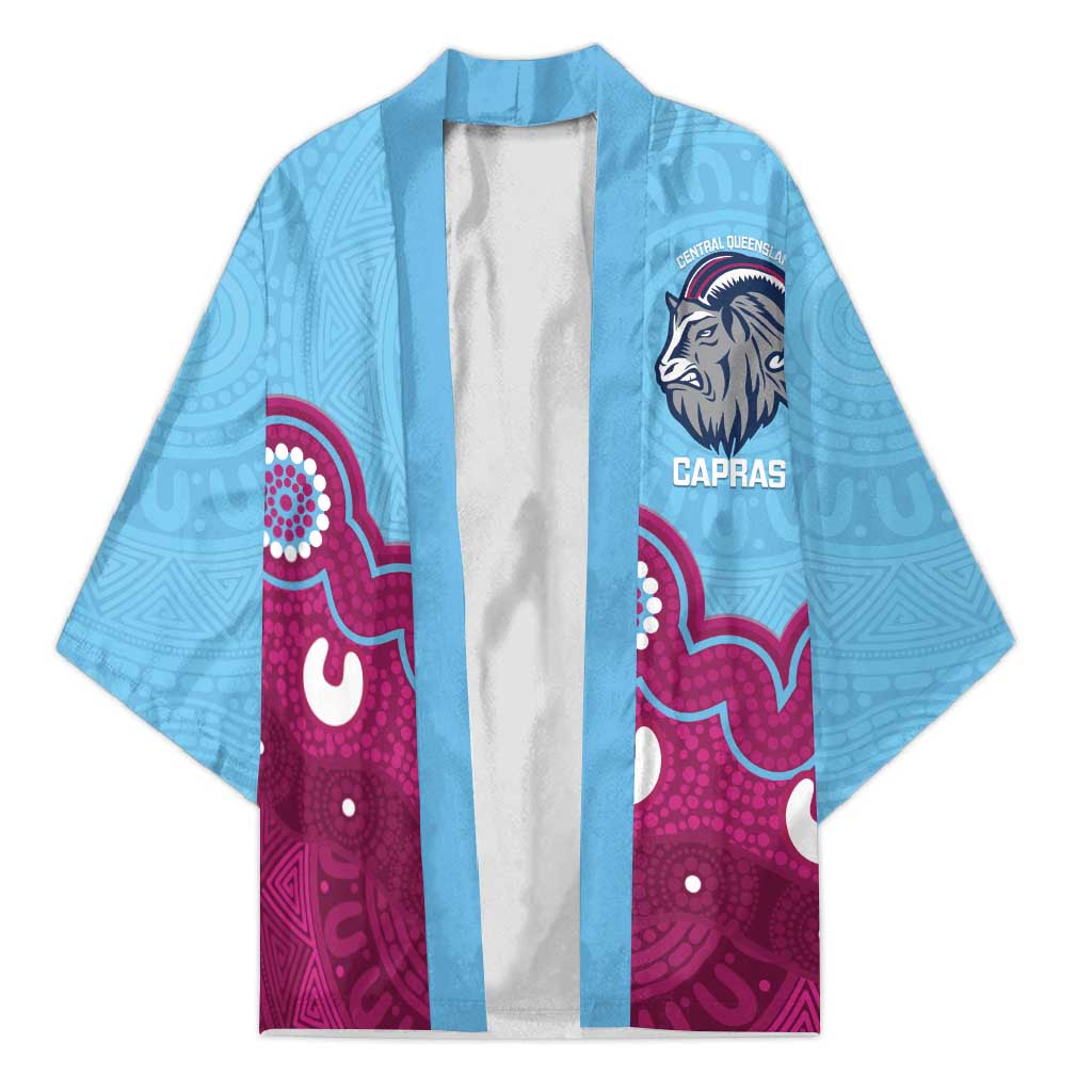 Central Queensland Rugby Custom Kimono Go Capras Aboriginal Art - Aussie Hoodie