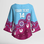 Central Queensland Rugby Custom Kimono Sleeve Blouse Go Capras Aboriginal Art - Aussie Hoodie
