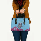 Central Queensland Rugby Custom Leather Bag Go Capras Aboriginal Art - Aussie Hoodie