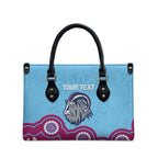Central Queensland Rugby Custom Leather Bag Go Capras Aboriginal Art - Aussie Hoodie