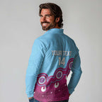 Central Queensland Rugby Custom Long Sleeve Polo Shirt Go Capras Aboriginal Art - Aussie Hoodie