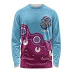 Central Queensland Rugby Custom Long Sleeve Shirt Go Capras Aboriginal Art - Aussie Hoodie