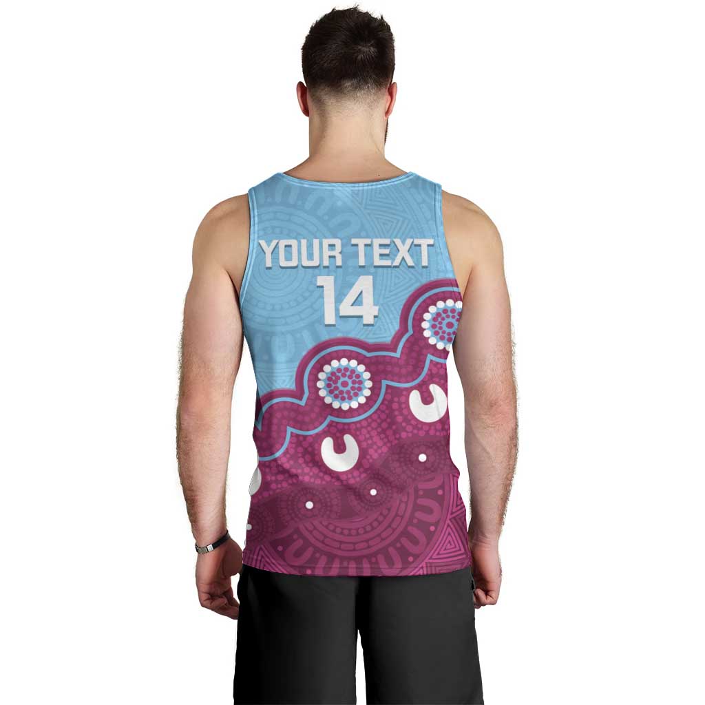 Central Queensland Rugby Custom Men Tank Top Go Capras Aboriginal Art - Aussie Hoodie