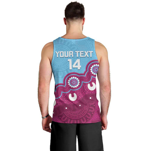 Central Queensland Rugby Custom Men Tank Top Go Capras Aboriginal Art - Aussie Hoodie