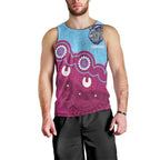 Central Queensland Rugby Custom Men Tank Top Go Capras Aboriginal Art - Aussie Hoodie