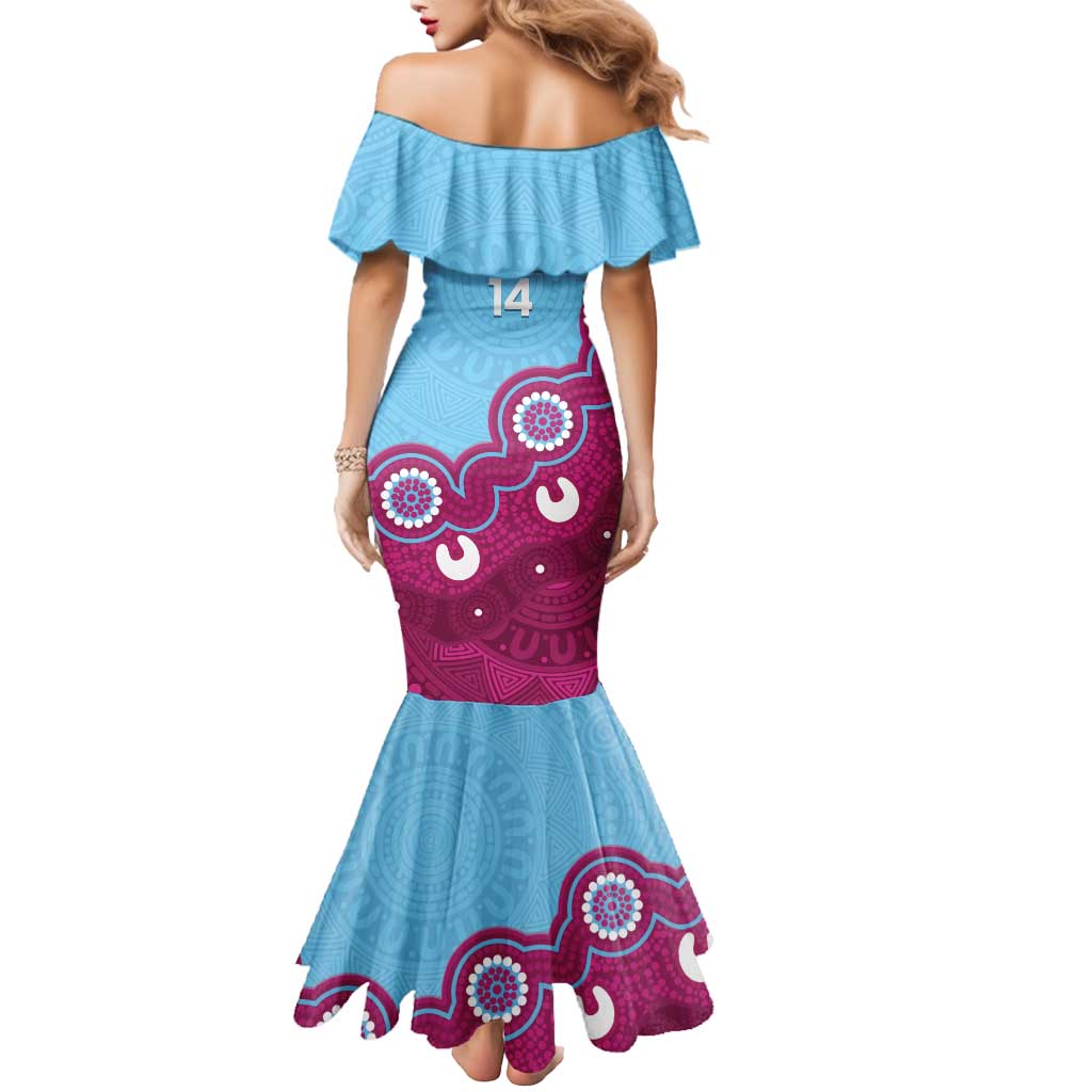 Central Queensland Rugby Custom Mermaid Dress Go Capras Aboriginal Art - Aussie Hoodie