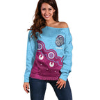 Central Queensland Rugby Custom Off Shoulder Sweater Go Capras Aboriginal Art - Aussie Hoodie