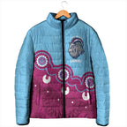 Central Queensland Rugby Custom Padded Jacket Go Capras Aboriginal Art - Aussie Hoodie
