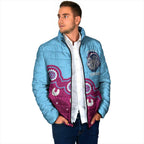 Central Queensland Rugby Custom Padded Jacket Go Capras Aboriginal Art - Aussie Hoodie