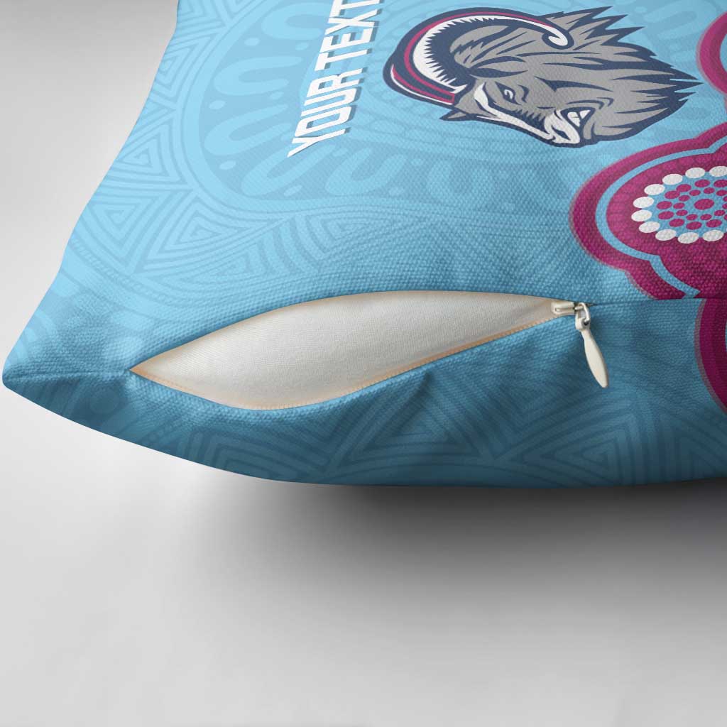Central Queensland Rugby Custom Pillow Cover Go Capras Aboriginal Art - Aussie Hoodie