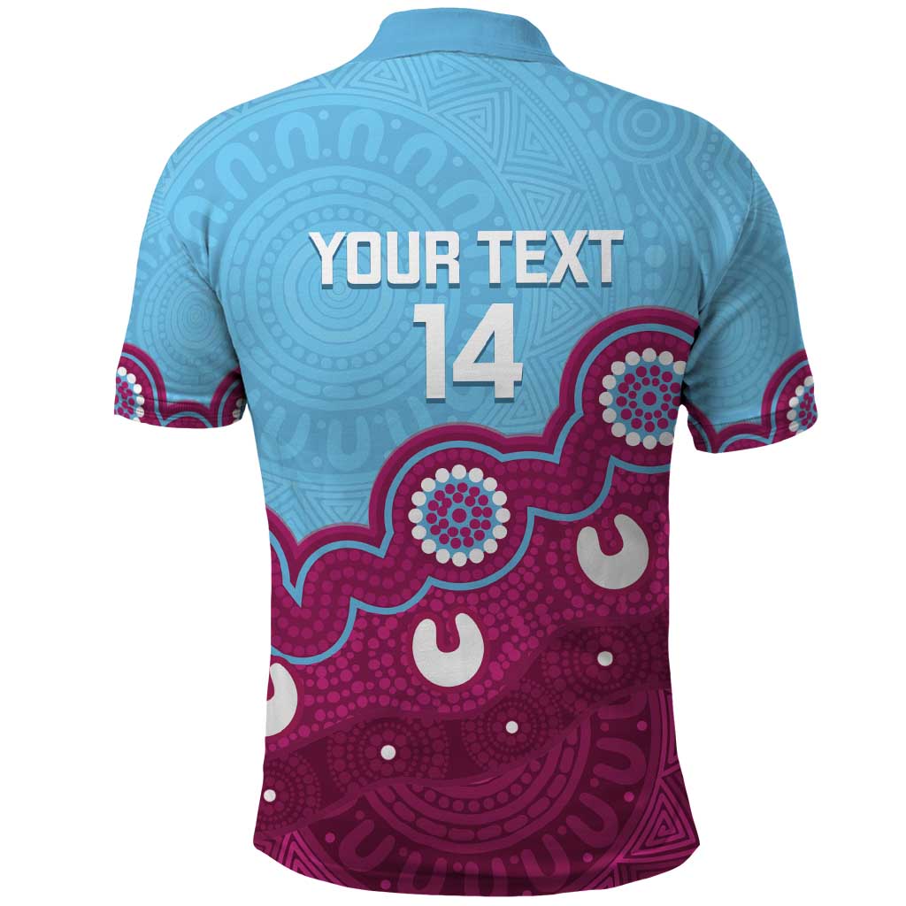 Central Queensland Rugby Custom Polo Shirt Go Capras Aboriginal Art - Aussie Hoodie