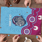 Central Queensland Rugby Custom Puzzle Go Capras Aboriginal Art - Aussie Hoodie