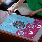Central Queensland Rugby Custom Puzzle Go Capras Aboriginal Art - Aussie Hoodie