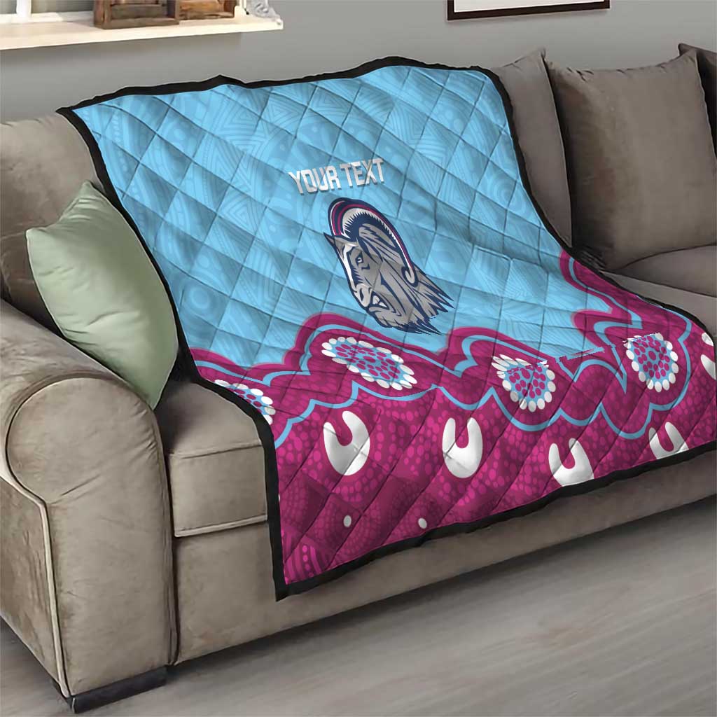 Central Queensland Rugby Custom Quilt Go Capras Aboriginal Art - Aussie Hoodie