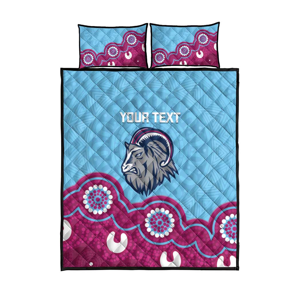 Central Queensland Rugby Custom Quilt Bed Set Go Capras Aboriginal Art - Aussie Hoodie