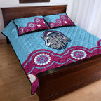 Central Queensland Rugby Custom Quilt Bed Set Go Capras Aboriginal Art - Aussie Hoodie