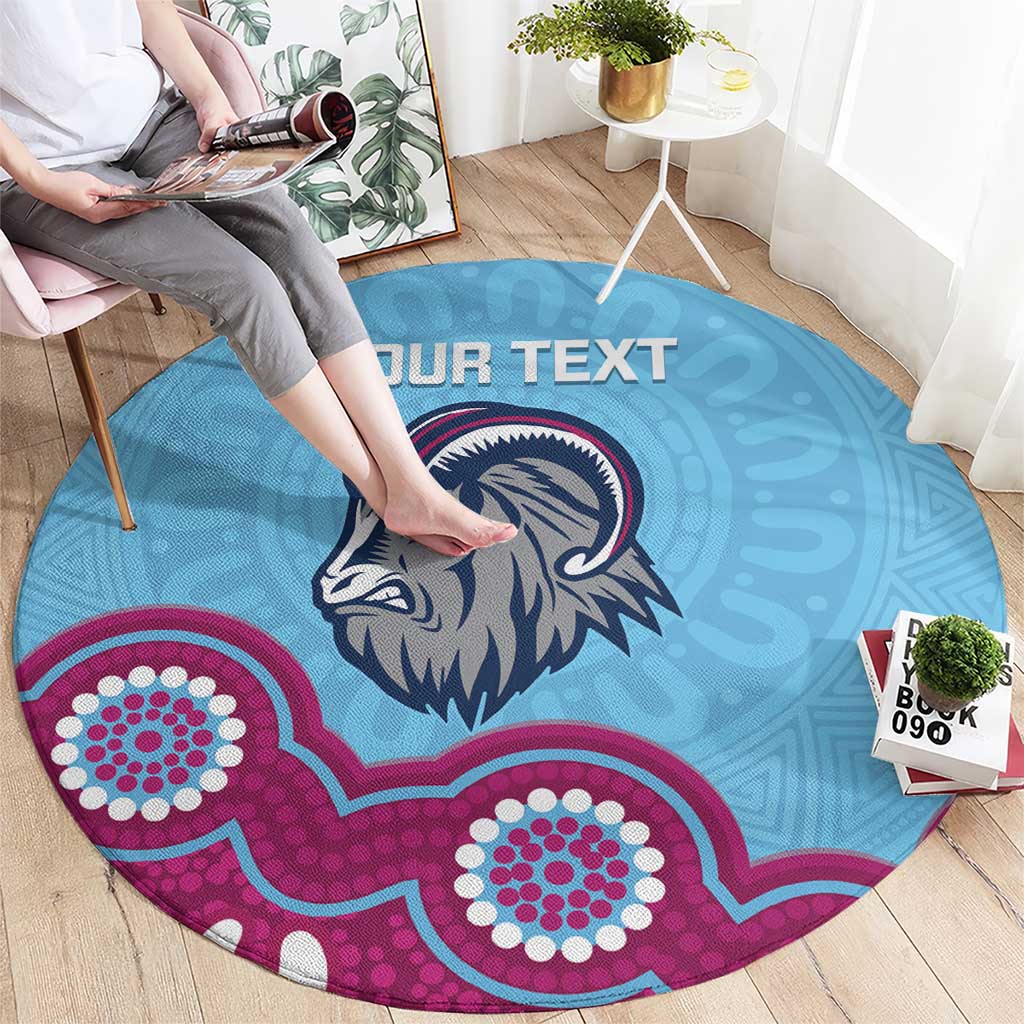 Central Queensland Rugby Custom Round Carpet Go Capras Aboriginal Art - Aussie Hoodie