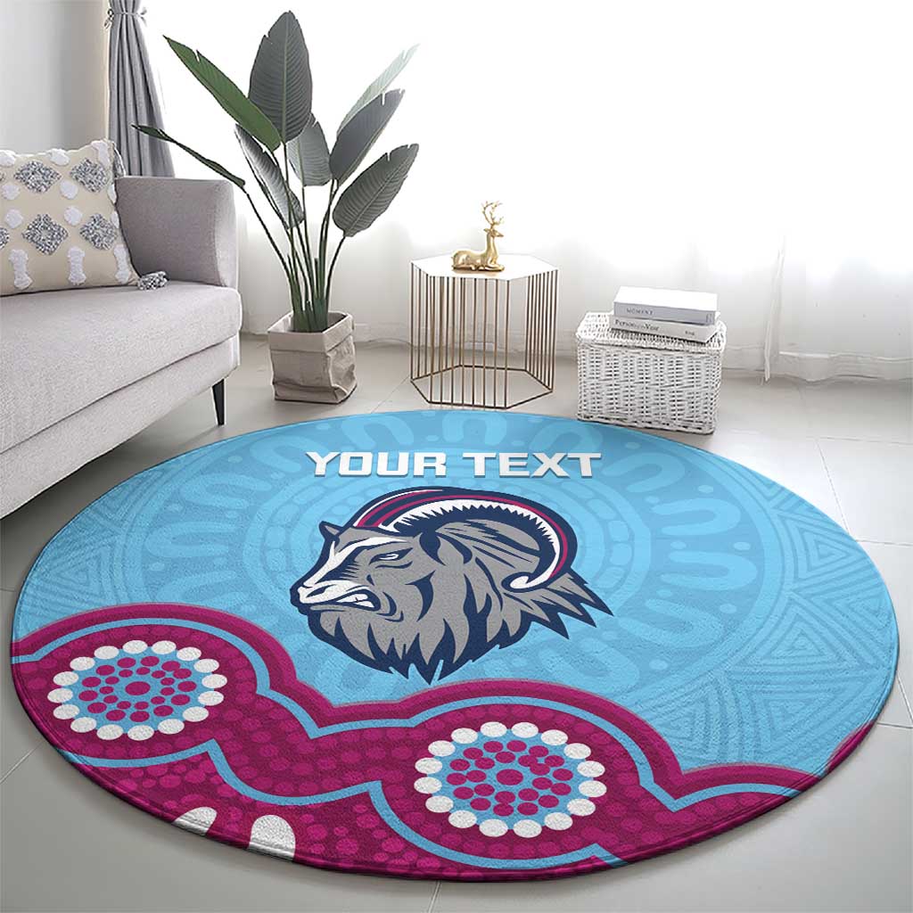 Central Queensland Rugby Custom Round Carpet Go Capras Aboriginal Art - Aussie Hoodie