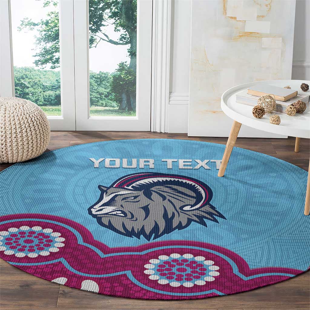 Central Queensland Rugby Custom Round Carpet Go Capras Aboriginal Art - Aussie Hoodie