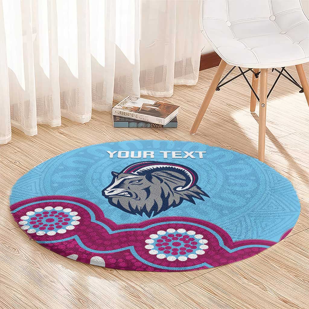 Central Queensland Rugby Custom Round Carpet Go Capras Aboriginal Art - Aussie Hoodie