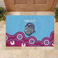Central Queensland Rugby Custom Rubber Doormat Go Capras Aboriginal Art - Aussie Hoodie