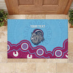Central Queensland Rugby Custom Rubber Doormat Go Capras Aboriginal Art - Aussie Hoodie