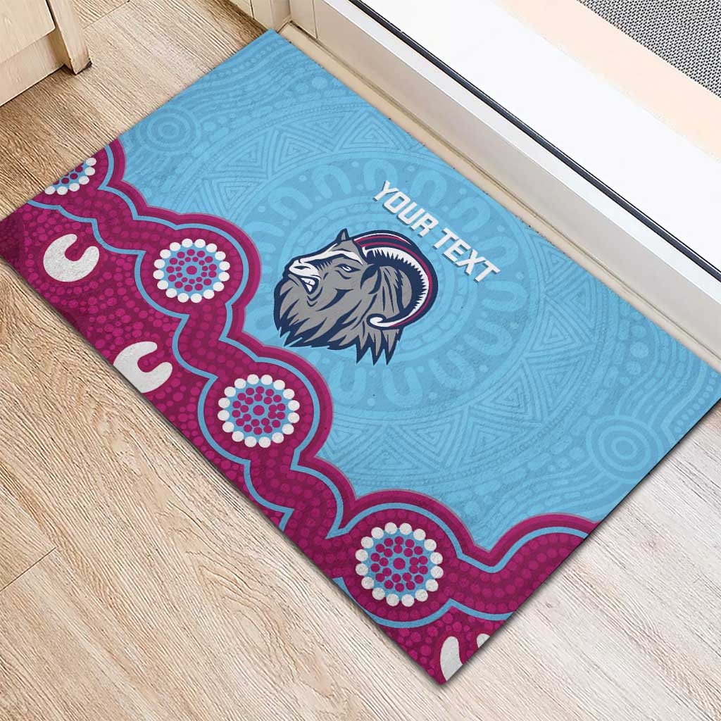 Central Queensland Rugby Custom Rubber Doormat Go Capras Aboriginal Art - Aussie Hoodie