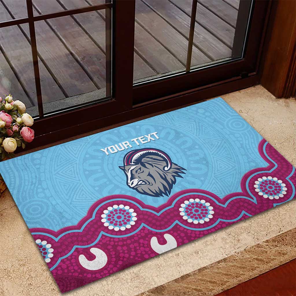 Central Queensland Rugby Custom Rubber Doormat Go Capras Aboriginal Art - Aussie Hoodie
