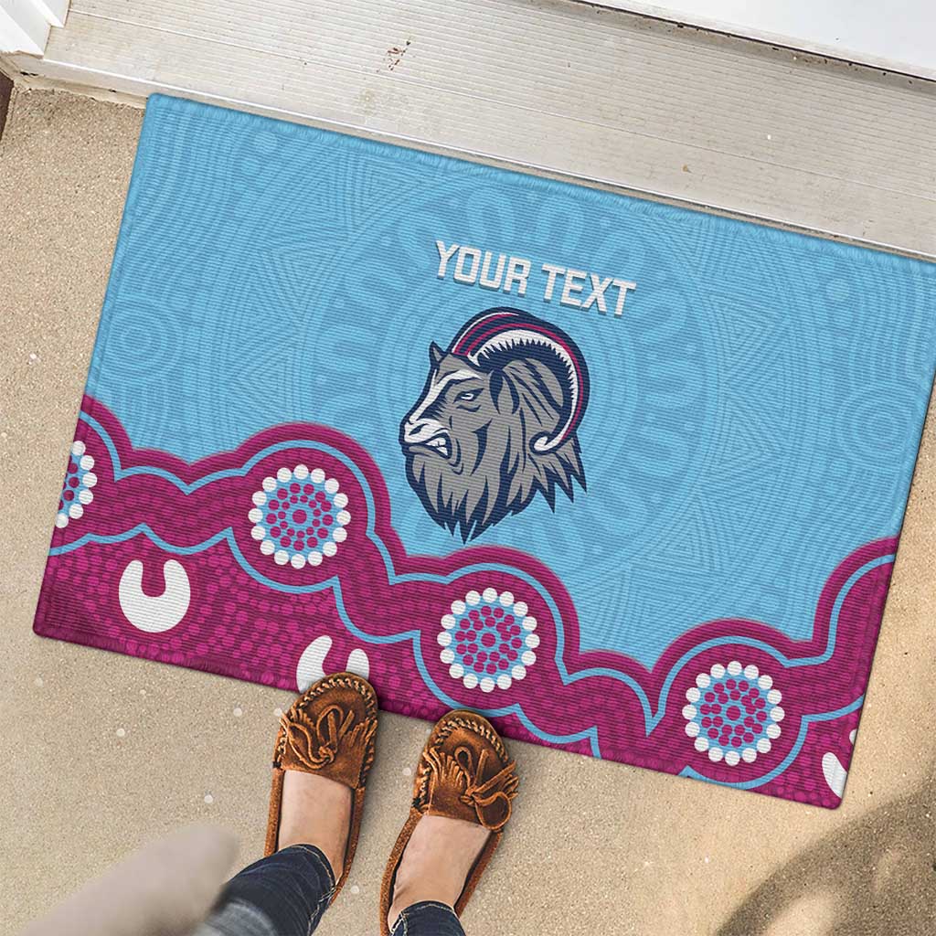 Central Queensland Rugby Custom Rubber Doormat Go Capras Aboriginal Art - Aussie Hoodie