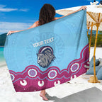 Central Queensland Rugby Custom Sarong Go Capras Aboriginal Art - Aussie Hoodie
