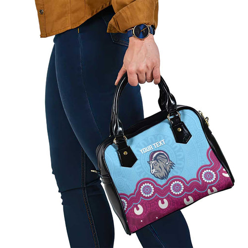 Central Queensland Rugby Custom Shoulder Handbag Go Capras Aboriginal Art - Aussie Hoodie