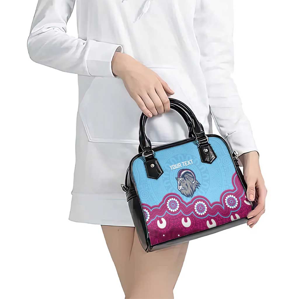 Central Queensland Rugby Custom Shoulder Handbag Go Capras Aboriginal Art - Aussie Hoodie