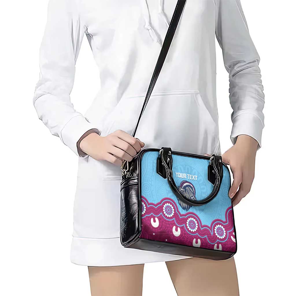 Central Queensland Rugby Custom Shoulder Handbag Go Capras Aboriginal Art - Aussie Hoodie