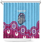Central Queensland Rugby Custom Shower Curtain Go Capras Aboriginal Art - Aussie Hoodie