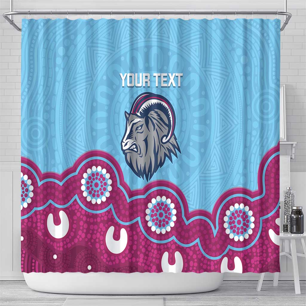 Central Queensland Rugby Custom Shower Curtain Go Capras Aboriginal Art - Aussie Hoodie