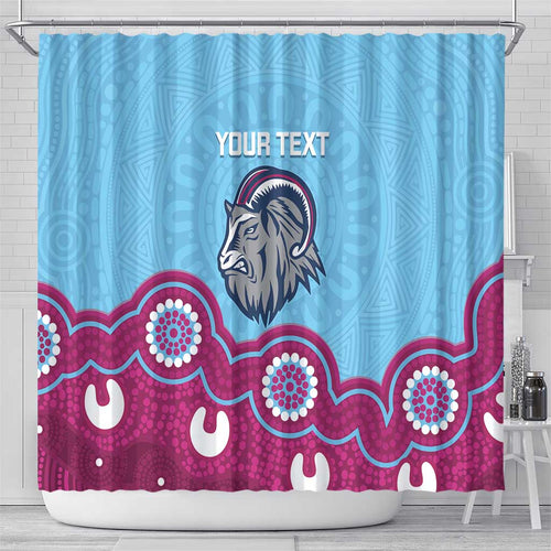 Central Queensland Rugby Custom Shower Curtain Go Capras Aboriginal Art - Aussie Hoodie