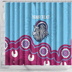Central Queensland Rugby Custom Shower Curtain Go Capras Aboriginal Art - Aussie Hoodie