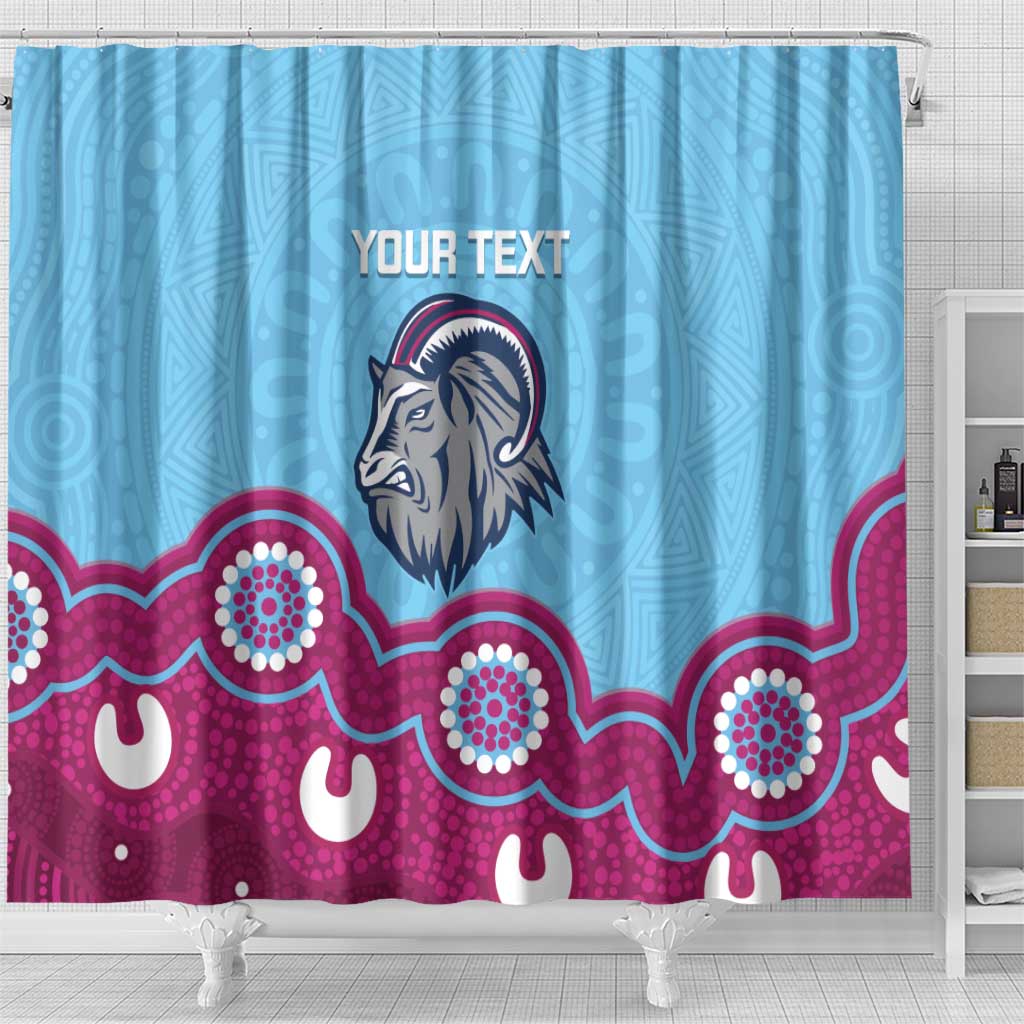 Central Queensland Rugby Custom Shower Curtain Go Capras Aboriginal Art - Aussie Hoodie