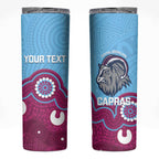 Central Queensland Rugby Custom Skinny Tumbler Go Capras Aboriginal Art - Aussie Hoodie