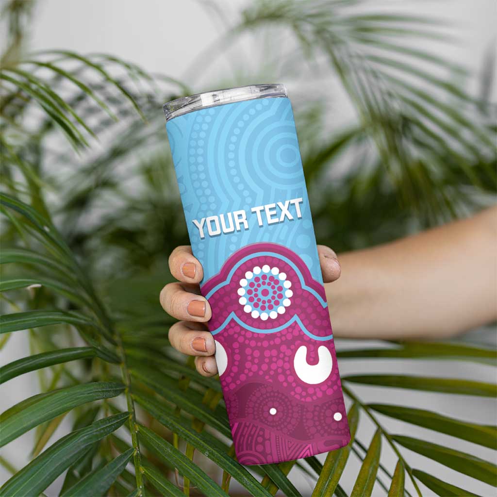 Central Queensland Rugby Custom Skinny Tumbler Go Capras Aboriginal Art - Aussie Hoodie