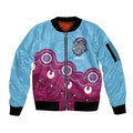 Central Queensland Rugby Custom Sleeve Zip Bomber Jacket Go Capras Aboriginal Art - Aussie Hoodie