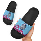 Central Queensland Rugby Custom Slide Sandals Go Capras Aboriginal Art - Aussie Hoodie