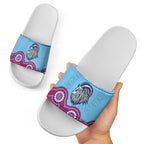 Central Queensland Rugby Custom Slide Sandals Go Capras Aboriginal Art - Aussie Hoodie