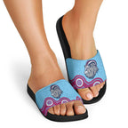 Central Queensland Rugby Custom Slide Sandals Go Capras Aboriginal Art - Aussie Hoodie