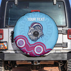 Central Queensland Rugby Custom Spare Tire Cover Go Capras Aboriginal Art - Aussie Hoodie